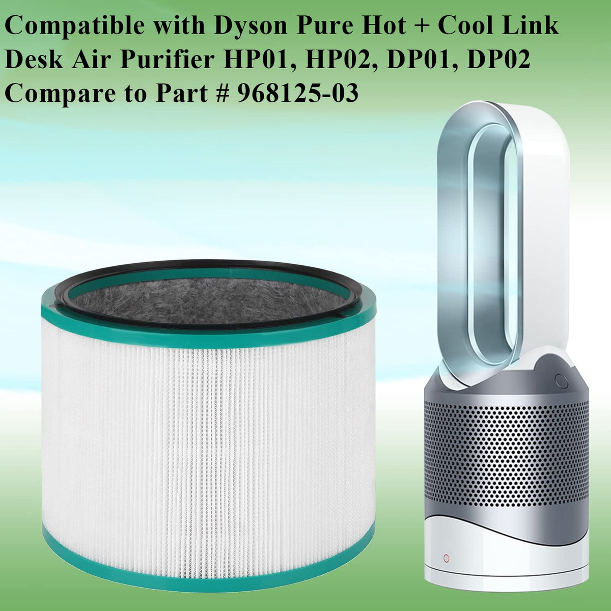 Replacement Filter for DP01 DP02 Desk Air Purifier, Part 968125-03