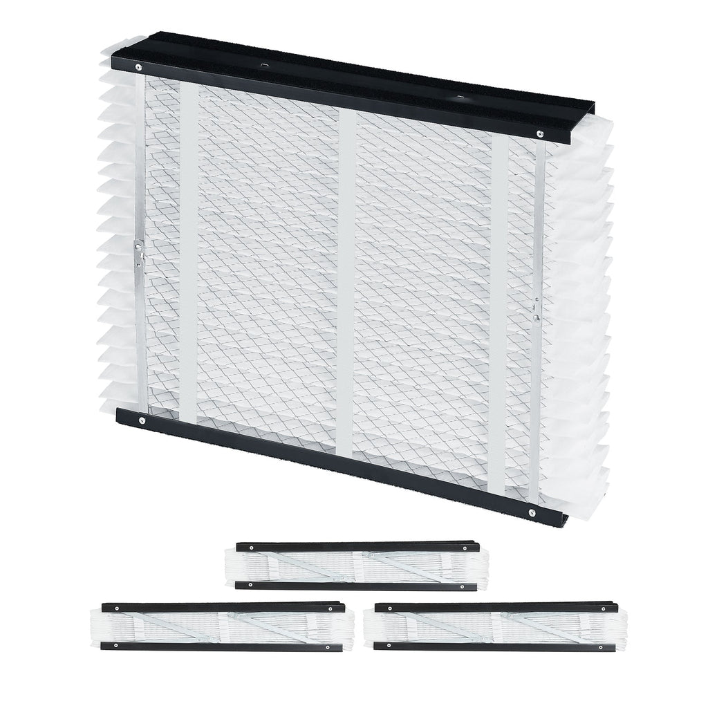 MERV 11 Electrostatic Pleated Air Filters 4-Pack for HVAC Furnace - White