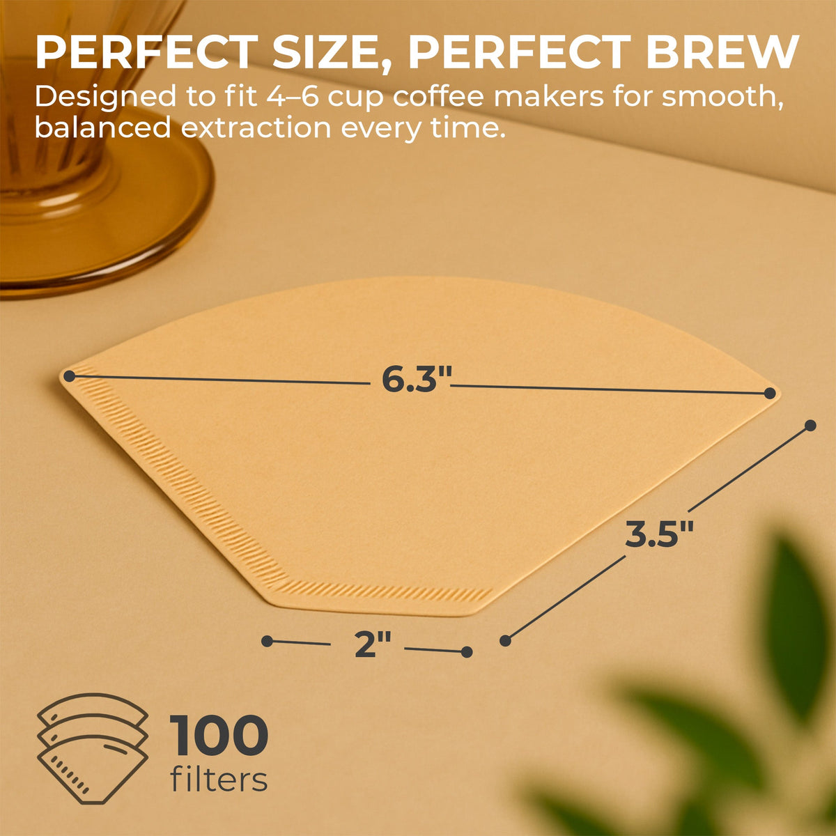 Kaffe #2 Paper Coffee Filters, 100-Pack — KFCF02B