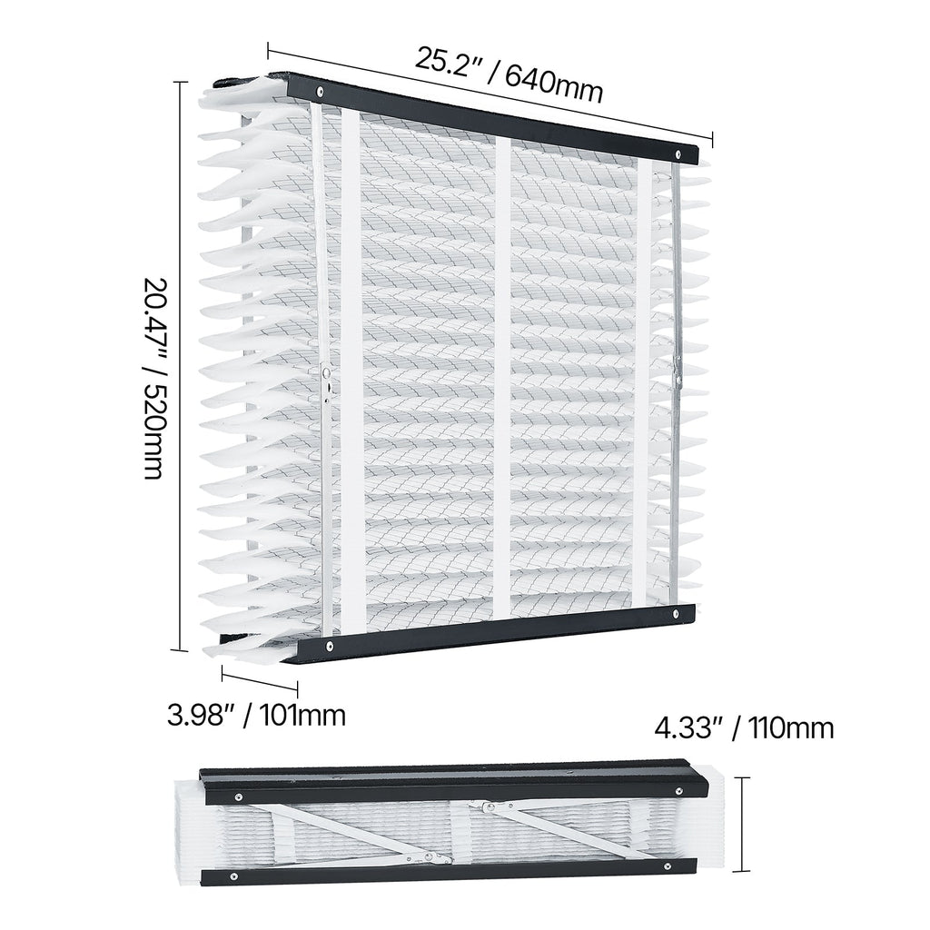 MERV 11 Electrostatic Pleated Air Filters 4-Pack for HVAC Furnace - White