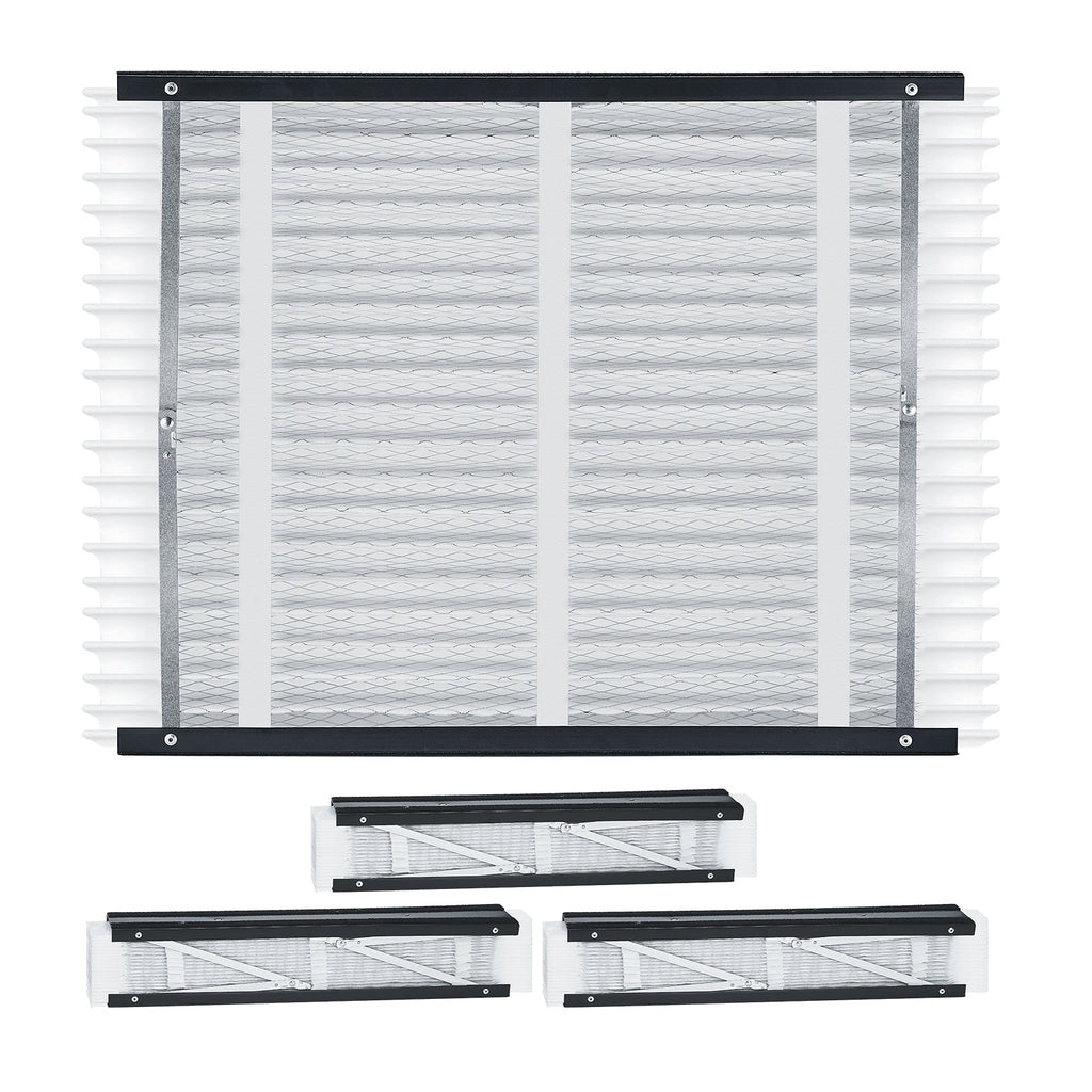 MERV 11 Electrostatic Pleated Air Filters 4-Pack for HVAC Furnace - White