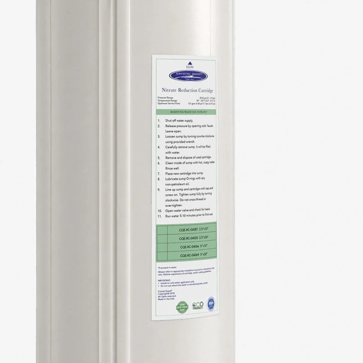Nitrate Removal Filter Cartridge